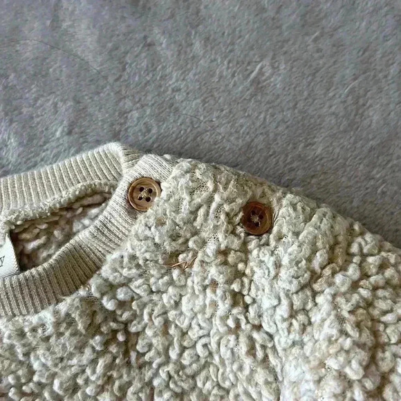 Next - Pullover sherpa sweater. Size 6-9 months - Picture 4 of 5